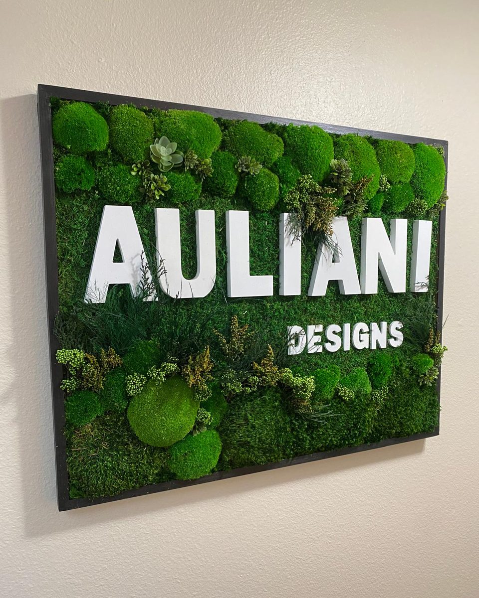 Auliani Moss Designs custom moss logo